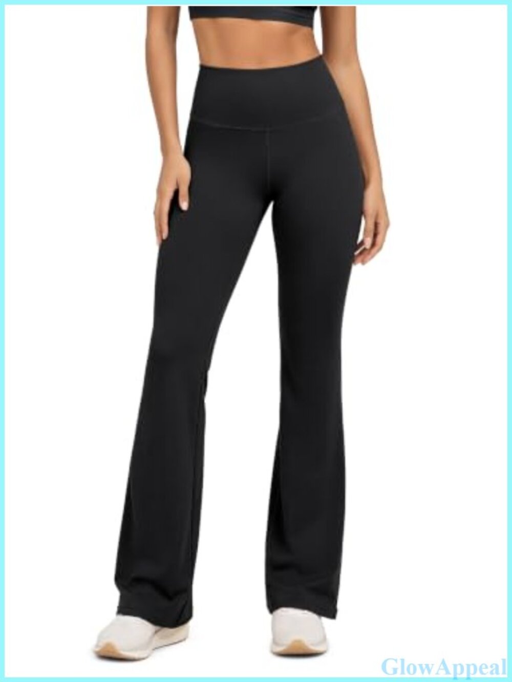 Tummy Control Flared Yoga Pants High Waist Bootcut Leggings Inner Pocket